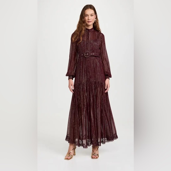 hemant and nandita metallic dress Hemant & Nandita Metallic Maxi Dress